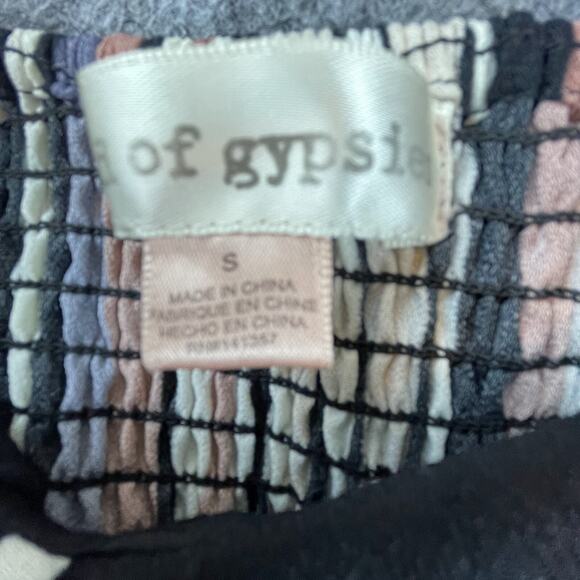 Band of Gypsies Corset Dress Small Pink Black Button Front Ruffle Coquette - Picture 7 of 8